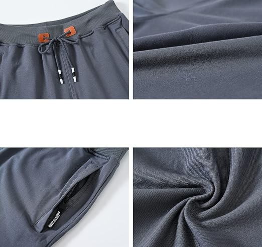 QPNGRP Mens Shorts Casual Drawstring Zipper Pockets Elastic Waist